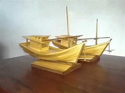 Miniatur perahu nelayan pajangan - YouTube