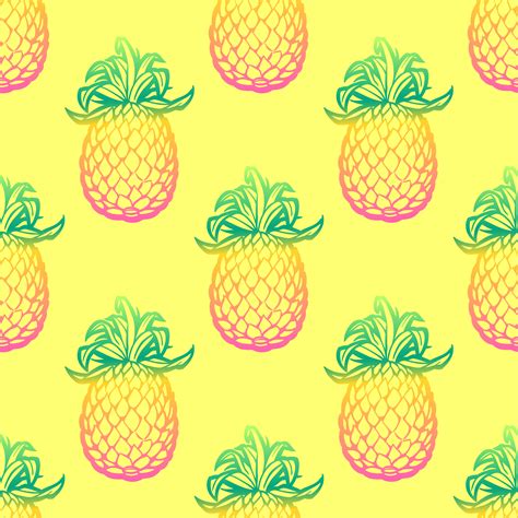 Seamless Pattern With Pineapples Vector 661640 Vector Art ...