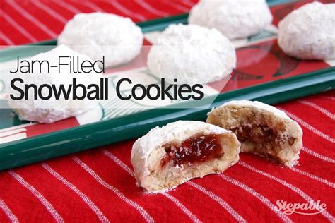 Jam Filled Snowball Cookies Stepable Recipes Something Sweet