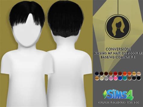 Прическа для малышей MMSIMS MF HAIR FOR babe by coupurelectrique Детские прически для Sims