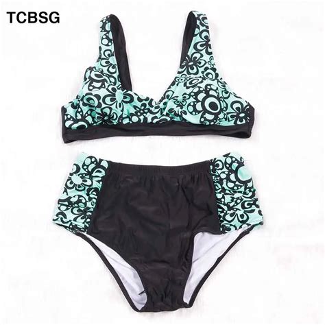 Tcbsg 2019 New Sexy Halter Top Bikini Set Print Swimsuit Women Swimwear