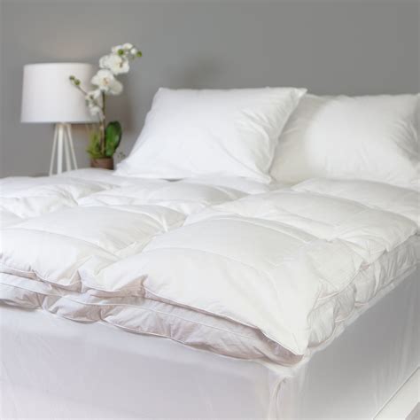 Allied Essentials Luxe 100 Cotton White Down Feather Mattress Bed