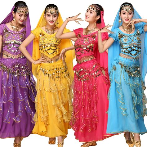 3pcs Sets Sexy India Egypt Belly Dance Costumes Bollywood Costumes