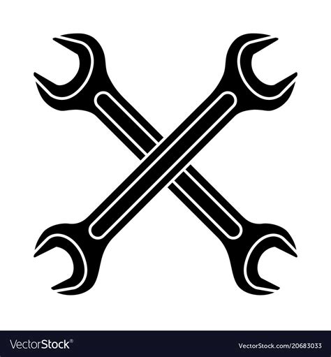 Two Wrench On A White Background Royalty Free Vector Image