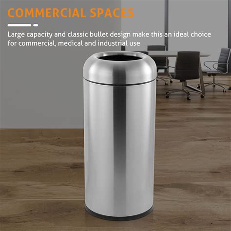 Buy WICHEMI Trash Can Commercial Garbage Bin Outdoor Trash Bin Open Top