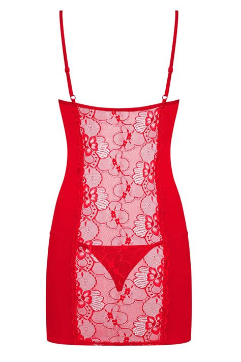 Obsessive Red Lingerie Dress Fetshop