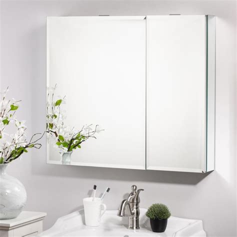 Glitzhome Classical 30 In X 25 In Surfacerecessed Polished Mirrored