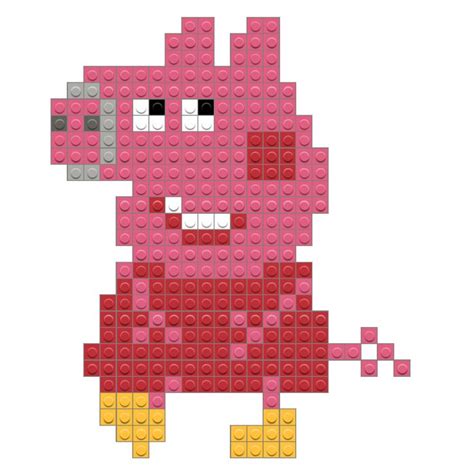 Peppa Pig Brik Cross Stitch Alphabet Peppa Pig Pixel Art
