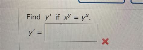 solved find y if xy yx y x y sin 6x y x