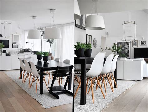 White dining room chairs set of 2, modern accent kitchen chairs with faux leather soft padded back in checkered pattern and chrome legs,comfortable side chair for indoor use:living room waiting room. Scandinavian Dining Room Design: Ideas & Inspiration