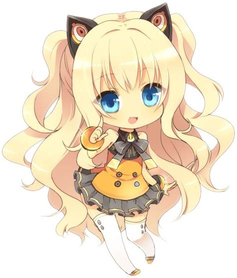 Blonde Haired Neko Chibi Girl Animemanga Pinterest Chibi