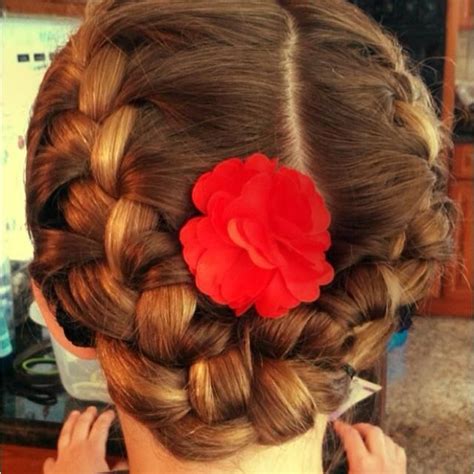 Adorable Halo French Braid Great Updo For Flower Girl Or