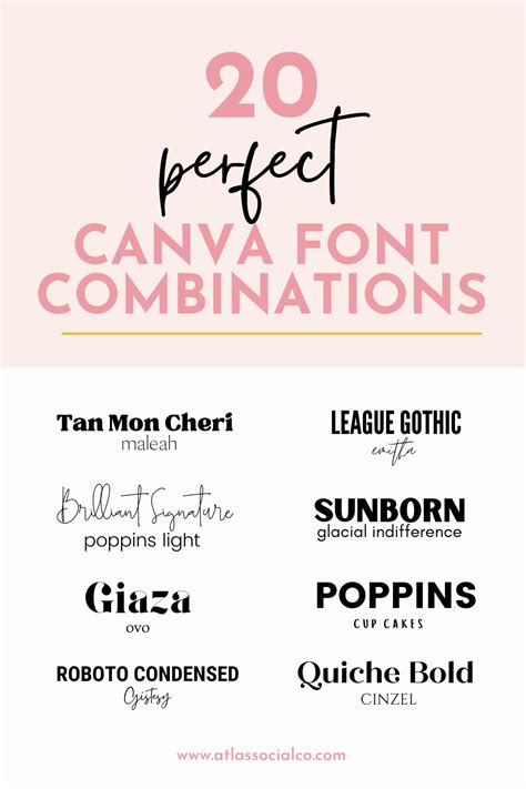 The Perfect Canva Font Combinations For Any Type Of Font That You