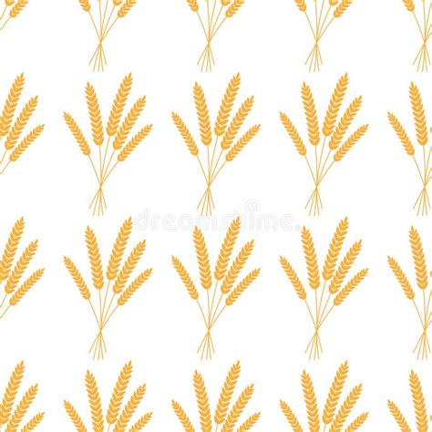Seamless Pattern Vector Illustration Agriculture Wheat Background