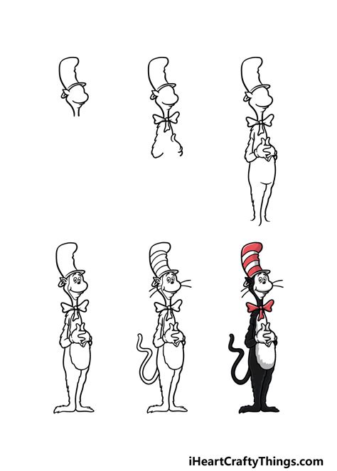 Cat In The Hat Drawing How To Draw The Cat In The Hat Step By Step