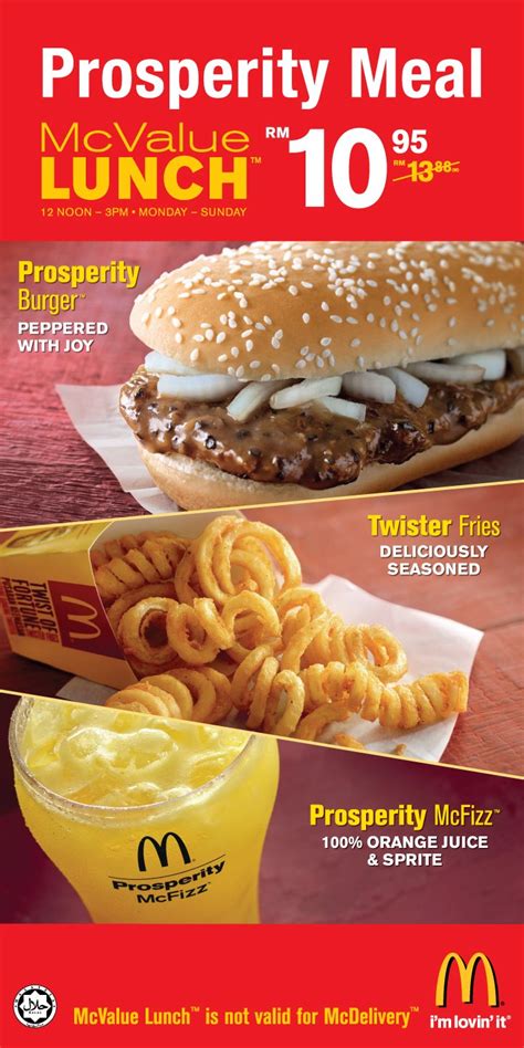 Macca's all day menu, available. Azzahra's Story: Mcdonald's Prosperity Burger Are Back!