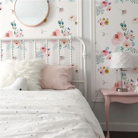 Little Girls Room With Floral Wallpaper By Thedupygirls Girls