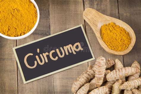 Powder And Turmeric Root Curcuma Longa Stock Photo Image Of Herbal