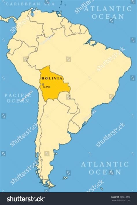 Bolivia Locator Map Country And Capital City La Paz Map Of South