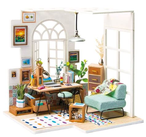 Diy Miniature Dollhouse Crafting Kit Soho Office Loft In 2021