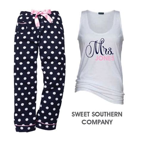 Mrs Personalized Pajama Set Bride To Be By Sweetsoutherncompany