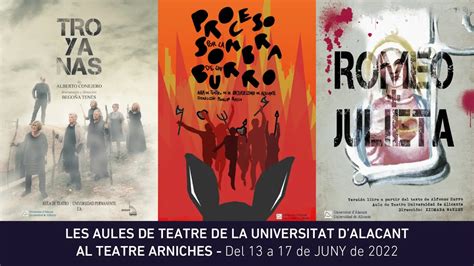 El Teatro Arniches Y Las últimas Producciones Del Aula De Teatro De La Universidad De Alicante
