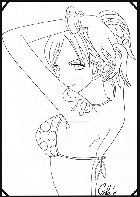 Nami Lineart By Airforlife2011 On Deviantart