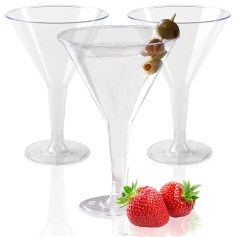 Smarty 6 Oz Clear Disposable Plastic Martini Glasses 192ct