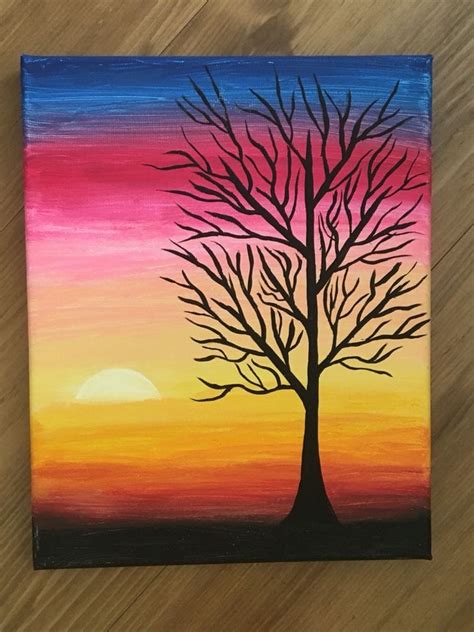 Beautiful Simple Tree Painting Ideas For Beginners Easy Tree Painting