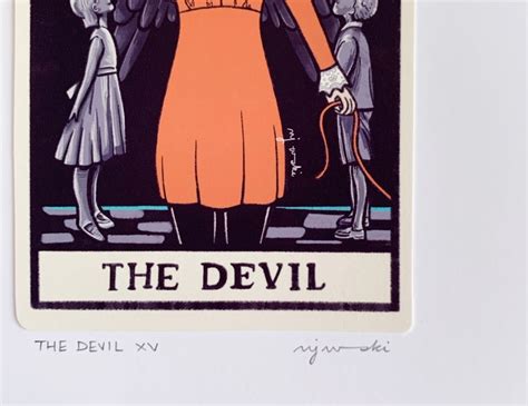 The Devil Xv Tarot Card Art 5x7 Art Print Hand Cut And Etsy