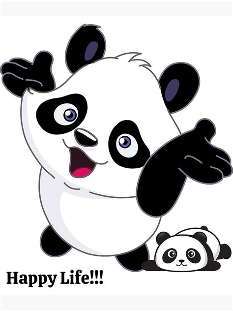 Cute Panda T Shirt Design Poster For Sale By Soro Borno Redbubble