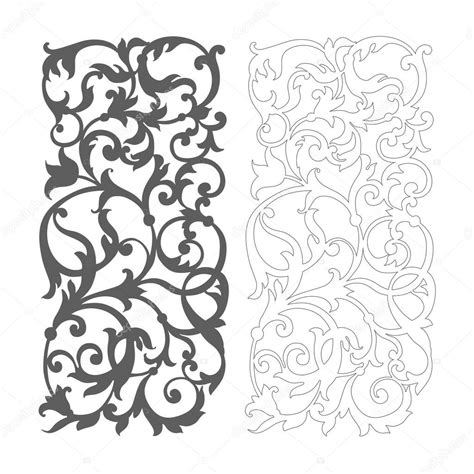 Ornate Vector Floral Pattern For Cutting Stock Vector Image By