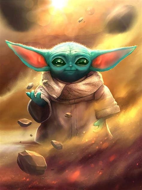 Baby Yoda Mandalorian Star Wars 5d Diamond Painting Kit Etsy In 2022
