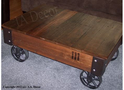 Factory Cart Coffee Table Coffee Table With Wheels Aftcra