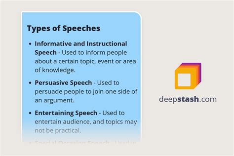 Types Of Speeches Deepstash