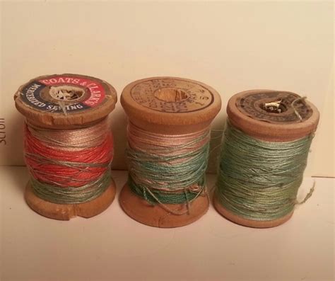 Vintage Thread Spools From My Grandmother I Loved The Colors She