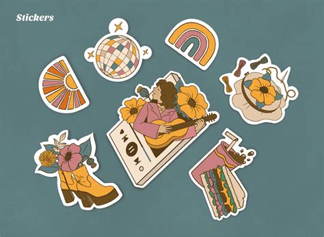 70s Style Sticker Pack On Behance