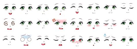 Expression Manga Expressions Faciales De Fille Danime Yeux Bouche