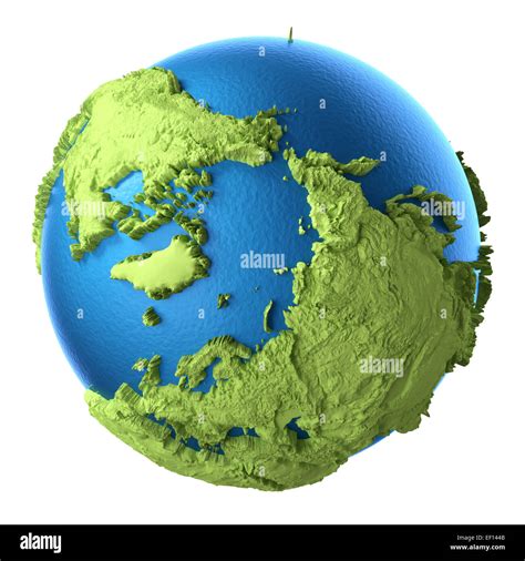 3d Globe Isolé Sur Fond Blanc Pôle Nord Éléments De Cette Image