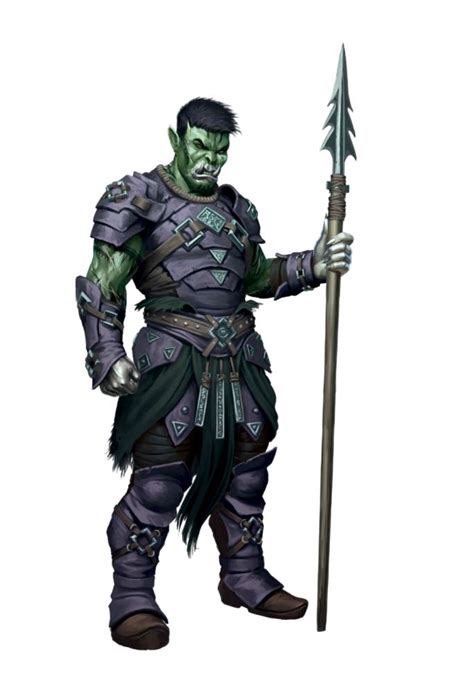 Male Orc Fighter Barbarian Guard Pathfinder E Pfrpg Pfsrd Dnd D D