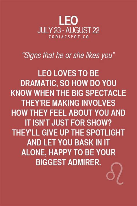 The Quote For Leo Zodiacs On Red Background