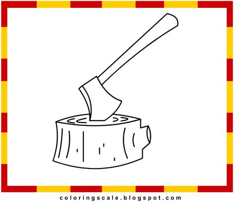 Free coloring sheets to print and download. Coloring Pages Printable for kids: Axe coloring pages for kids