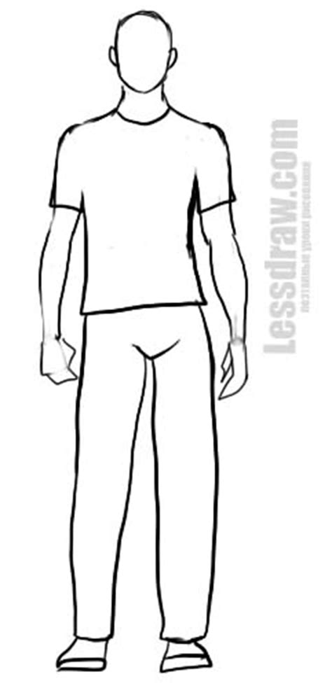 How To Draw A Human Full Leght Easy Lessdraw