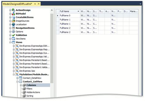 List View Columns Customization Expressapp Framework Devexpress Documentation