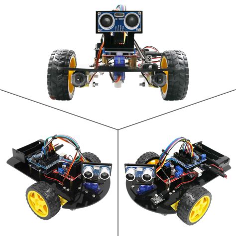 Lafvin Smart Robot Car 2wd Chassis Kit With Ultrasonic Module R3 Board