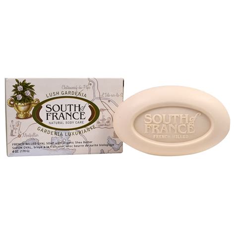 South Of France Lush Gardenia French Milled Oval Soap With Organic