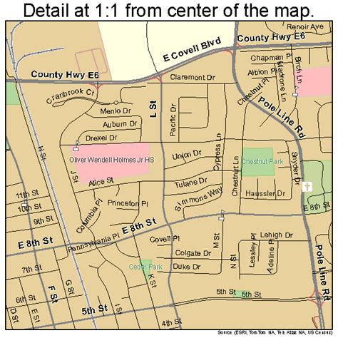 Davis California Street Map 0618100