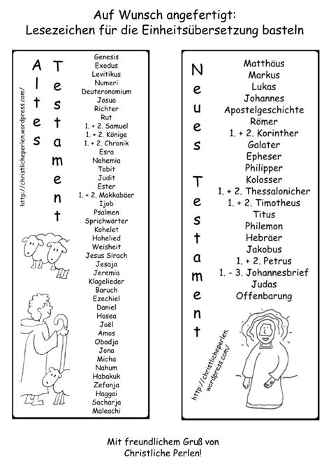 Basteln: Lesezeichen - Bücher der Bibel | Bücher der bibel ...