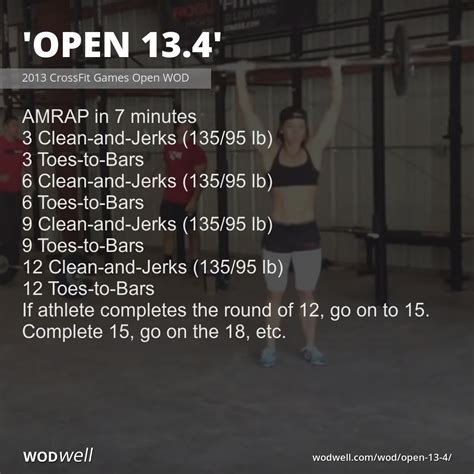 Open 134 Workout 2013 Crossfit Games Open Wod Wodwell
