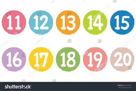 Cut Out Numbers On Colorful Circles Stock Illustration